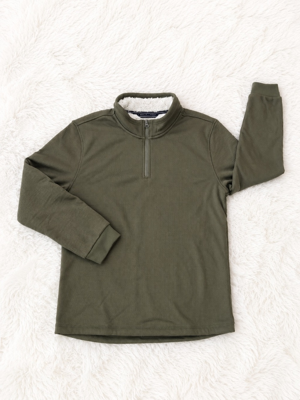 BC Clothing Heritage Sherpa Lined Quarter Zip Pullover Large